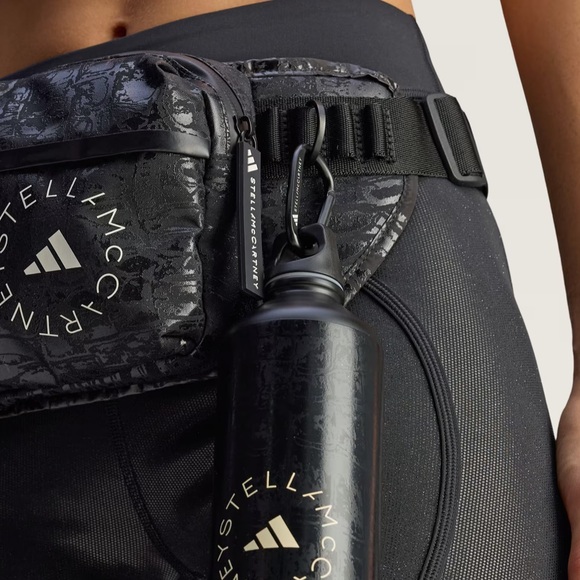 NWT ADIDAS by Stella McCartney BUMBAG SHINE crossbody bag black croc pattern OS - Picture 5 of 14